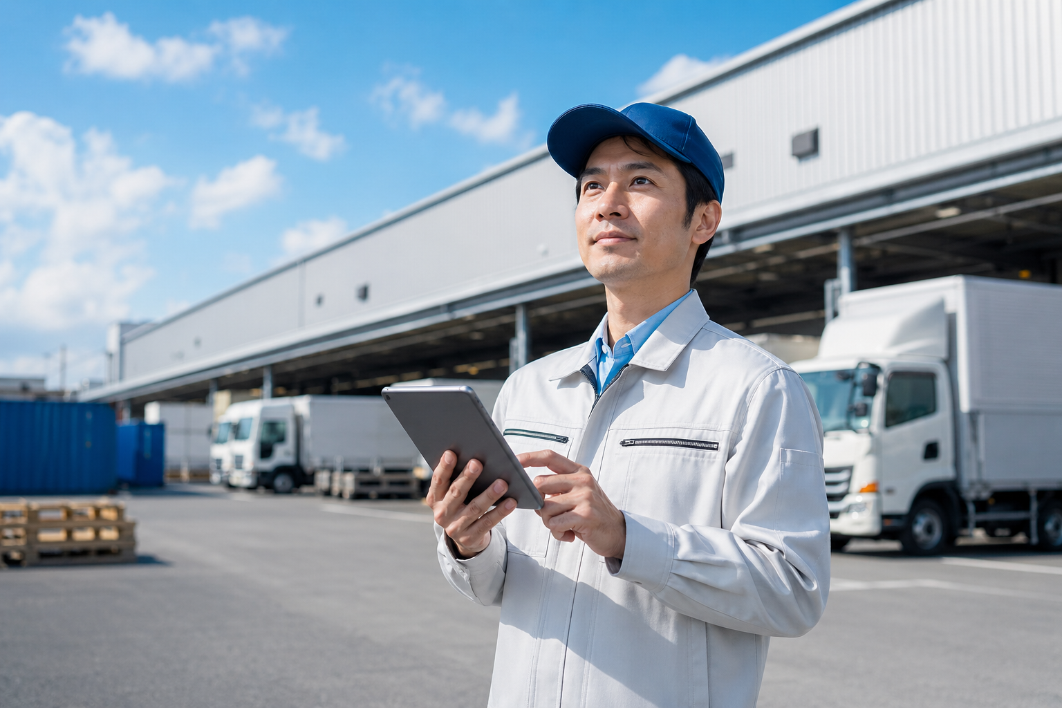 物流・運送業向けAI業務自動化のイメージ - 軽貨物・トラック運送・配車最適化