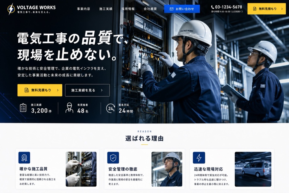 電気工事 制作実績