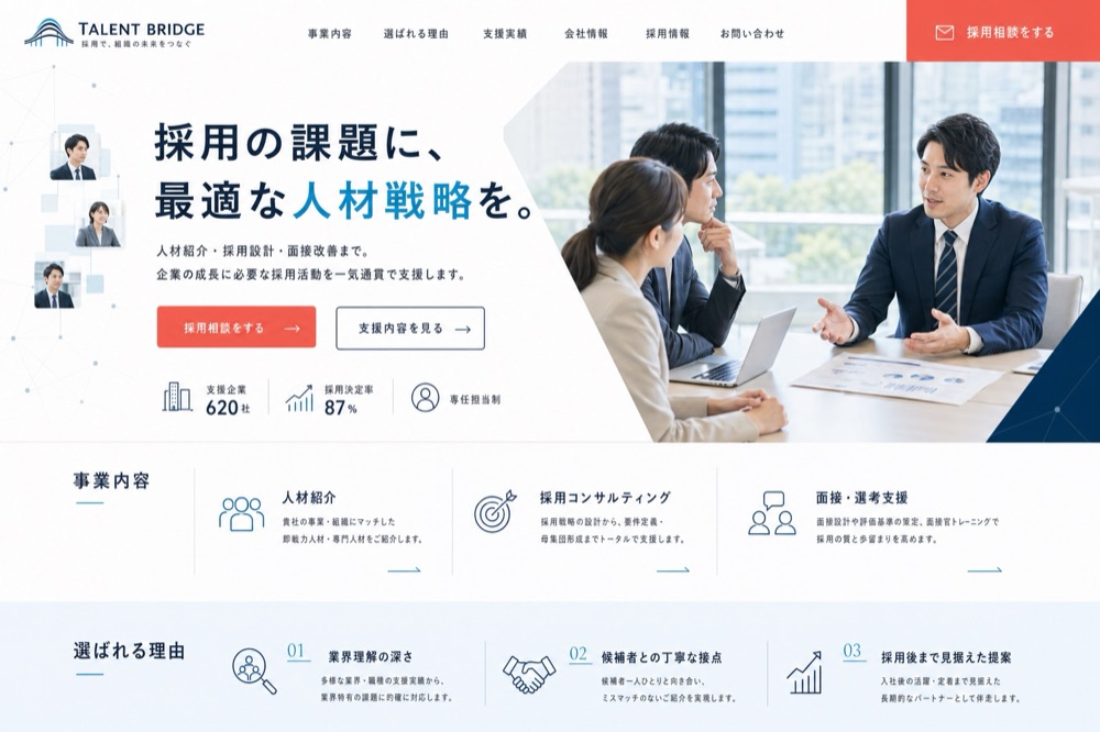 人材紹介 制作実績
