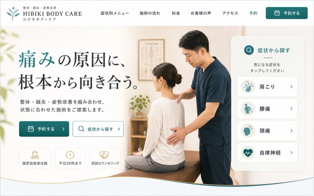 整体・鍼灸 制作実績