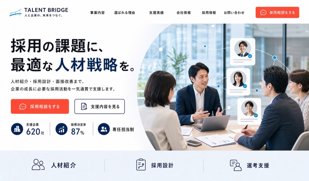 人材紹介 制作実績